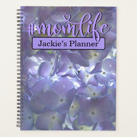 Lavender Hydrangeas #momlife Planner (Voorkant)