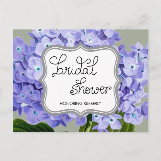 Lavender Hydrangeas Vrijgezellenfeest Adviseur Advieskaart (Voorkant)
