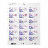 Lavender Hydrangeas Wedding Address Etiket (Full Sheet)