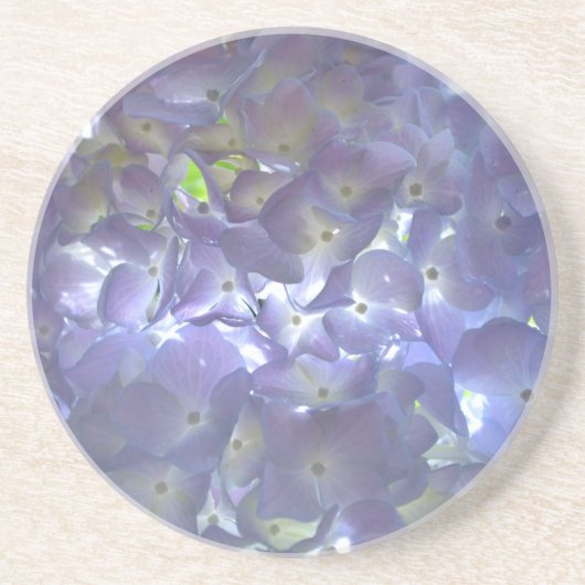 Lavender Hydrangeas Zandsteen Onderzetter (Voorkant)