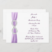 Lavender Infinity Bachelorette Party Invitation (Devant / Derrière)