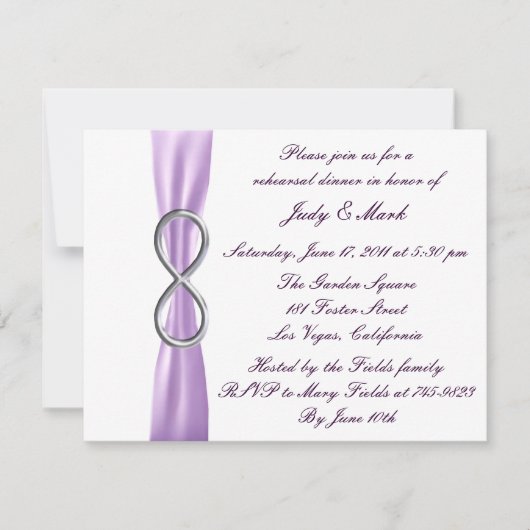 Lavender Infinity Dîner Invitation (Devant)