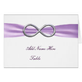 Lavender Infinity Mariage Table Place Card (Devant Horizontal)