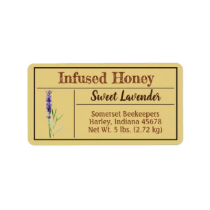 Lavender Infused Honey  Gold Product Etiket