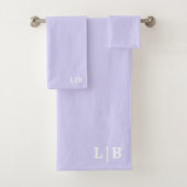 Lavender Initiales Ensemble de serviettes de bain (En situation)