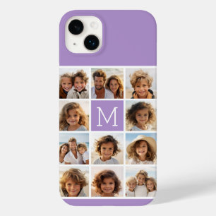 Lavender Instagram Photo Collage Custom Monogram Case-Mate iPhone 14 Plus Hoesje