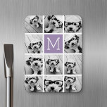 Lavender Instagram Photo Collage Personnalisé Mono<br><div class="desc">Moderne Pastel Purple Lilac - Utilisez 11 photos carrés pour créer un cadeau unique et personnel. Ou vous pouvez garder le chiot hipster et faire un gardien branché. Si vous avez besoin d'ajuster les images,  cliquez sur l'outil personnaliser pour apporter des modifications.</div>