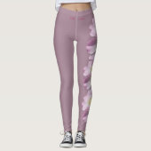 Lavender Iowa Flower Wild Rose Leggings (Devant)