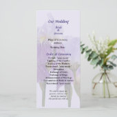 Lavender Iris Couple Wedding Program Programma (Staand voorkant)