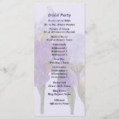 Lavender Iris Couple Wedding Programme (Dos)