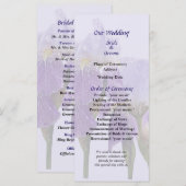 Lavender Iris Couple Wedding Programme (Devant / Derrière)
