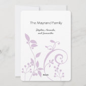 Lavender Joy Peace Love Carte photo de vacances (Dos)