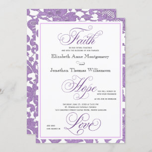 Lavender Lace Christelijke Weddenschap Kaart