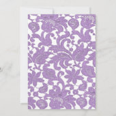 Lavender Lace Script Faith Hope & Love Wedding Kaart (Achterkant)