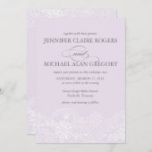 Lavender Lace Wedding Invitation Kaart (Voorkant / Achterkant)