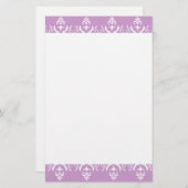 Lavender Lacy Border Briefpapier (Voorkant / Achterkant)