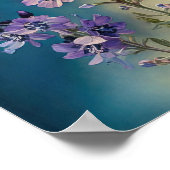 Lavender Larkspur Flower Art Imprimer Poster (Coin)