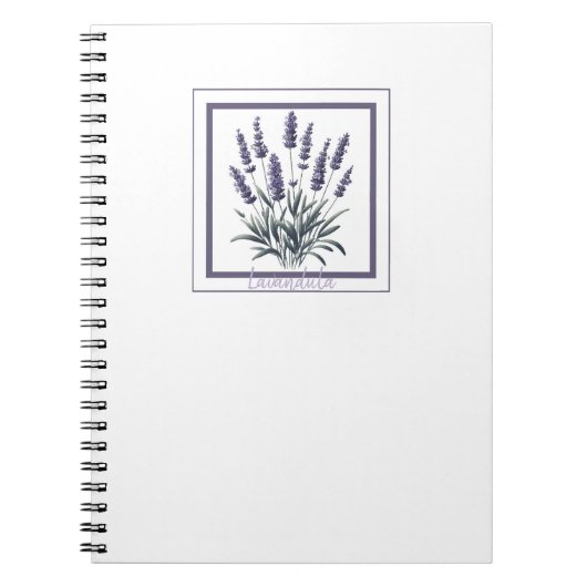 Lavender Lavandula Floral Flower Herbal Journal (Devant)