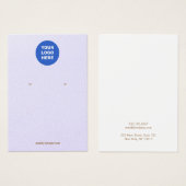 Lavender Leather Add Logo Earling Display Kaart (Voorkant /achterkant)