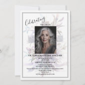 Lavender life of Photo Funeral Invitation (Devant)