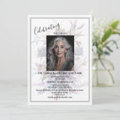 Lavender life of Photo Funeral Invitation (Debout devant)