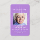 Lavender light photo carte de prière funéraire (Devant)