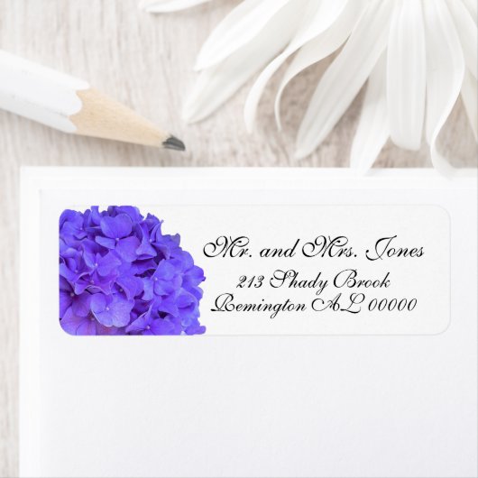 Lavender lila paars Hydrangeas Etiket (Insitu)