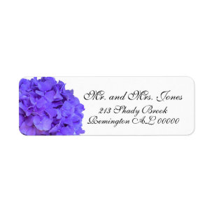 Lavender lila paars Hydrangeas Etiket