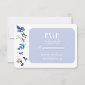 Lavender Lila Paars Iris Spring Floral RSVP (Voorkant)