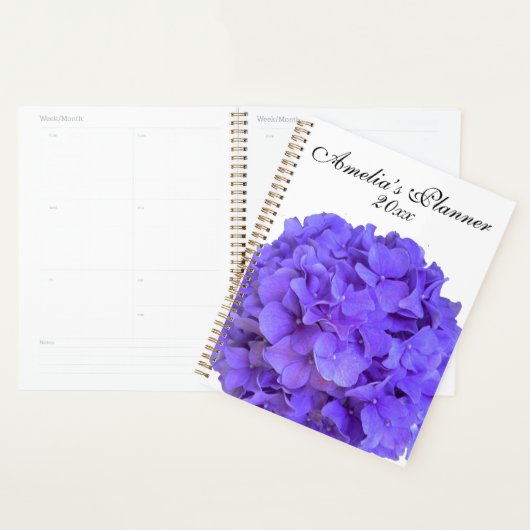 Lavender lila paarse bloemen bloemen planner (Display)