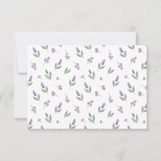Lavender & Lilac Floral Arch RSVP Kaartje (Achterkant)