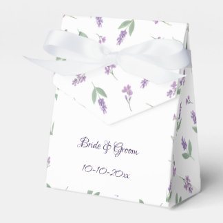 Lavender & Lilac Floral Arch Wedding Favor Boxes Bedankdoosjes
