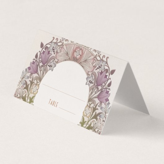 Lavender Lily Name Cards Wedding Table Vintage (Front)