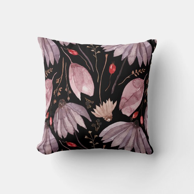 Lavender Lotus Flowers Throw Pillow Kussen (Voorkant)
