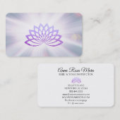 *~* Lavender Lotus Rays Reiki Energy Healing Visitekaartje (Voorkant / Achterkant)