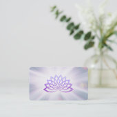 *~* Lavender Lotus Rays Reiki Energy Healing Visitekaartje (Staand voorkant)