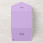 Lavender, Love & Devoding, Wedding All In One Uitnodiging (Buitenkant)