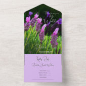 Lavender, Love & Devoding, Wedding All In One Uitnodiging (Binnen)