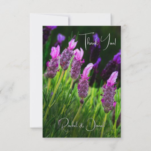 Lavender, Love & Devoding, Wedding Bedankkaart (Voorkant)