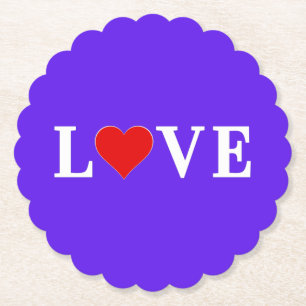 Lavender LOVE Elegant Stijlvol Kartonnen Onderzetters