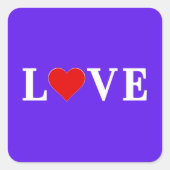 Lavender LOVE Vierkante Sticker (Voorkant)