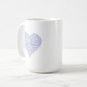 Lavender Maman Parole de coeur Cloud Mug (Devant gauche)
