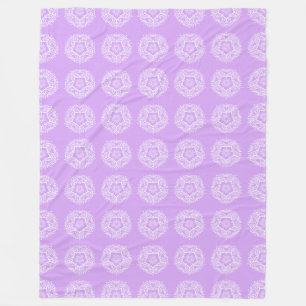 Lavender Mandala Fleece Deken