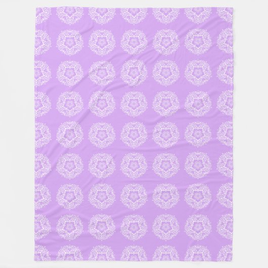 Lavender Mandala Fleece Deken (Voorkant)