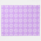 Lavender Mandala Fleece Deken (Voorkant (Horizontaal))