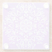Lavender Mandala Glazen Onderzetter (Achterkant)