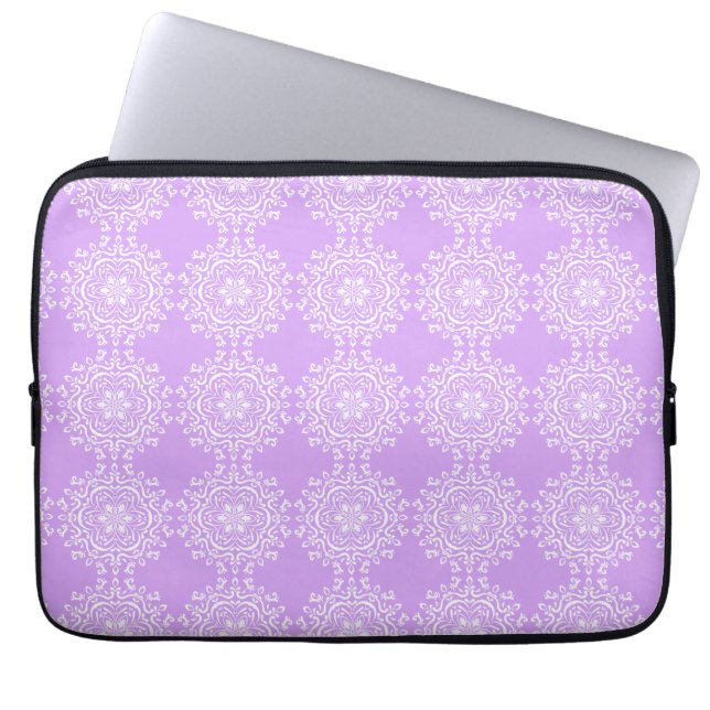 Lavender Mandala Laptop Sleeve (Voorkant)