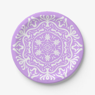 Lavender Mandala Papieren Bordje