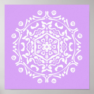 Lavender Mandala Poster