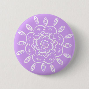 Lavender Mandala Ronde Button 5,7 Cm